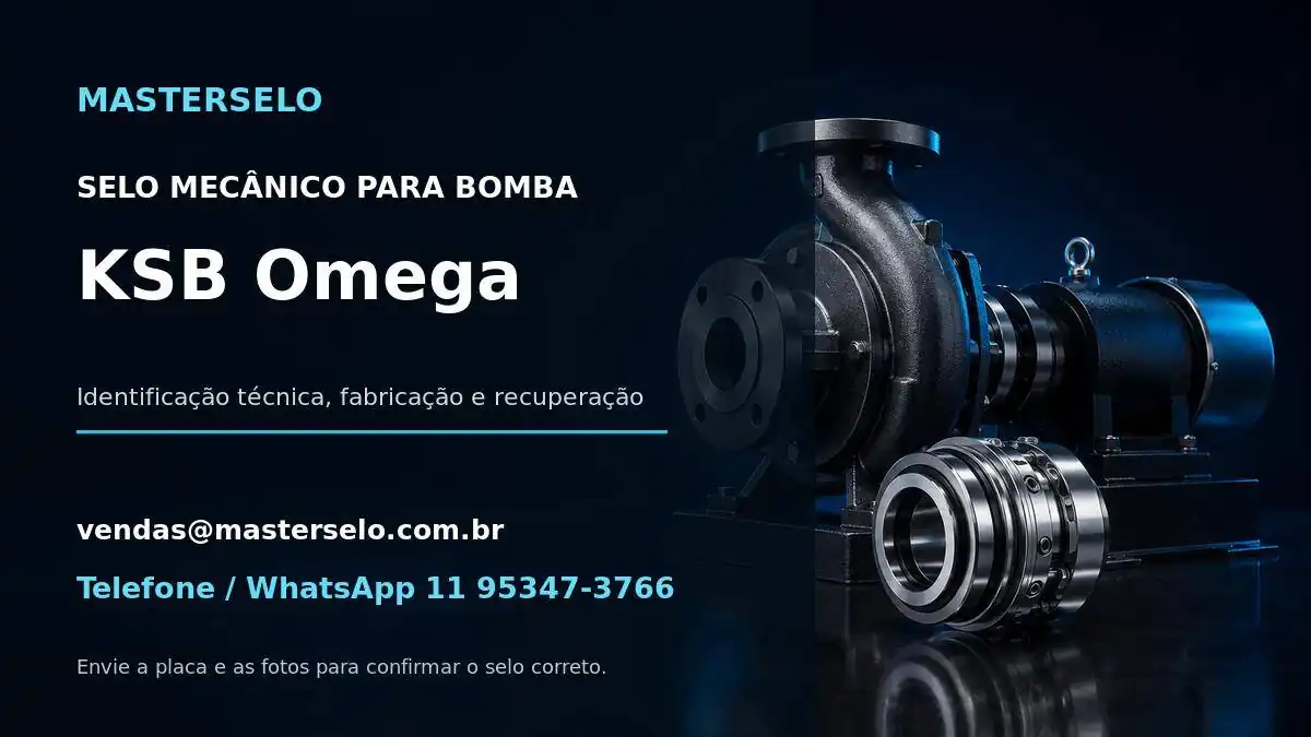 Imagem do modelo de bomba KSB Omega usada na identificação do selo mecânico
