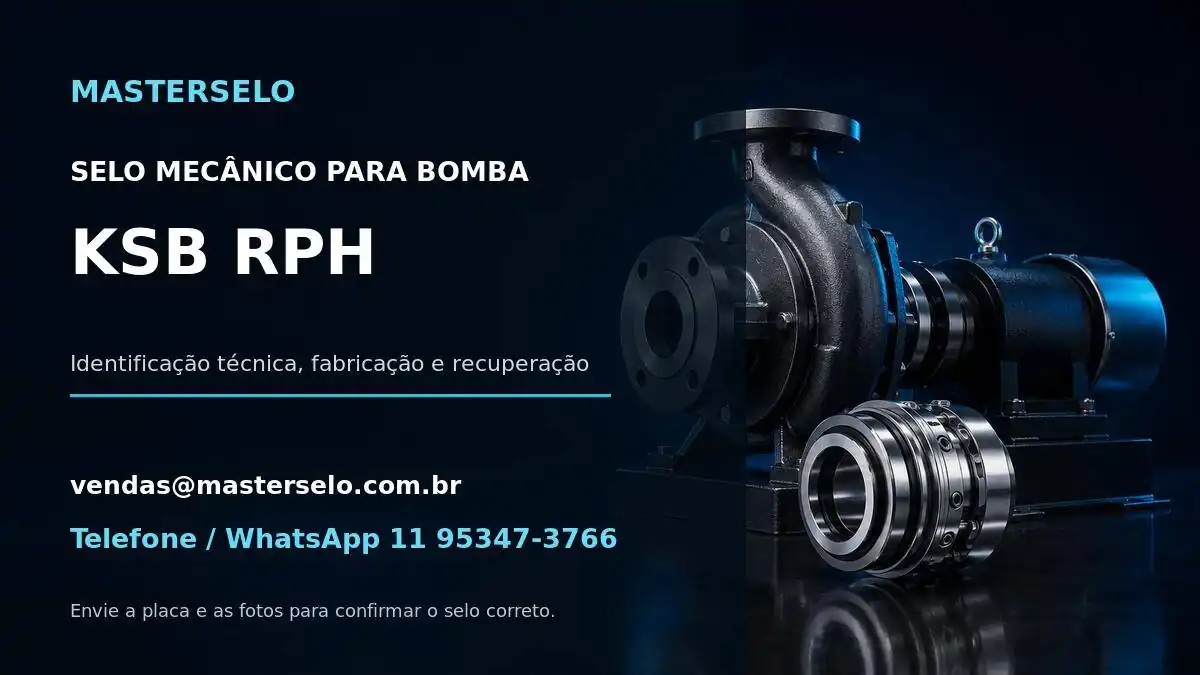 Imagem do modelo de bomba KSB RPH usada na identificação do selo mecânico