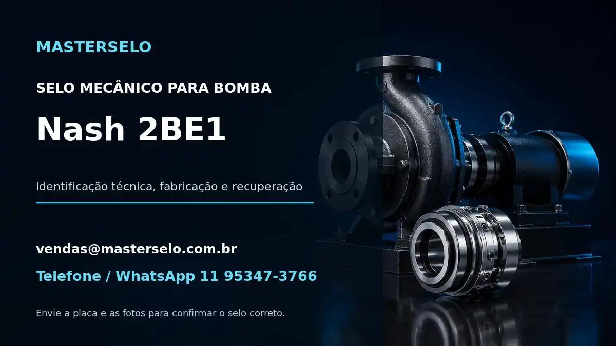 Imagem do modelo de bomba Nash 2BE1 usada na identificação do selo mecânico