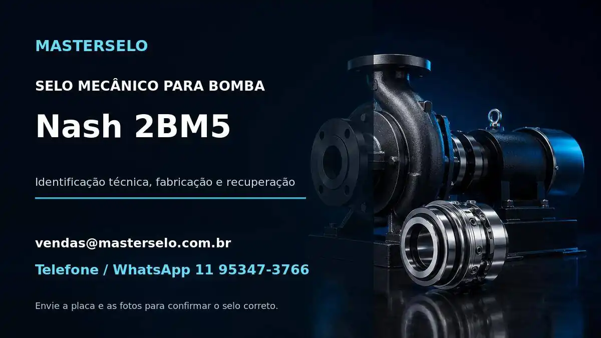 Imagem do modelo de bomba Nash 2BM5 usada na identificação do selo mecânico