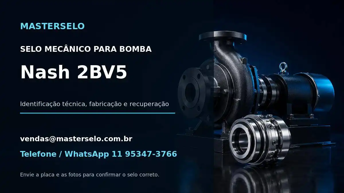 Imagem do modelo de bomba Nash 2BV5 usada na identificação do selo mecânico