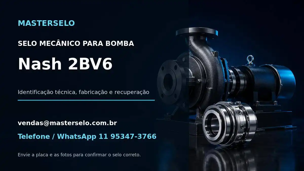 Imagem do modelo de bomba Nash 2BV6 usada na identificação do selo mecânico