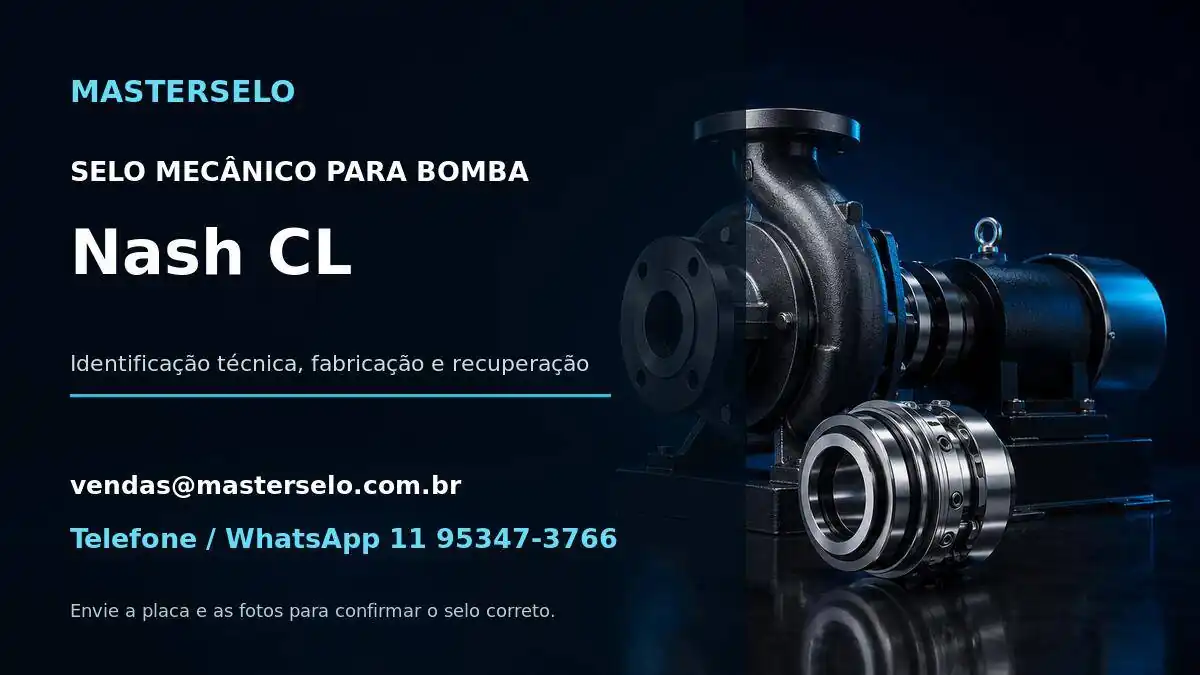 Imagem do modelo de bomba Nash CL usada na identificação do selo mecânico
