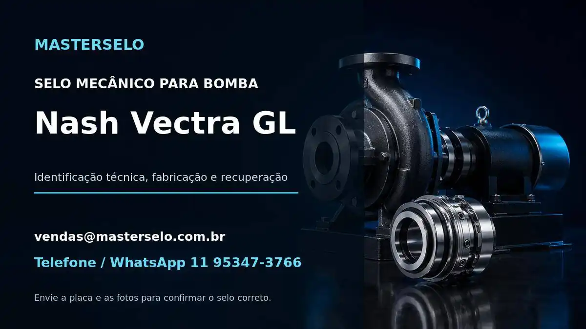 Imagem do modelo de bomba Nash Vectra GL usada na identificação do selo mecânico