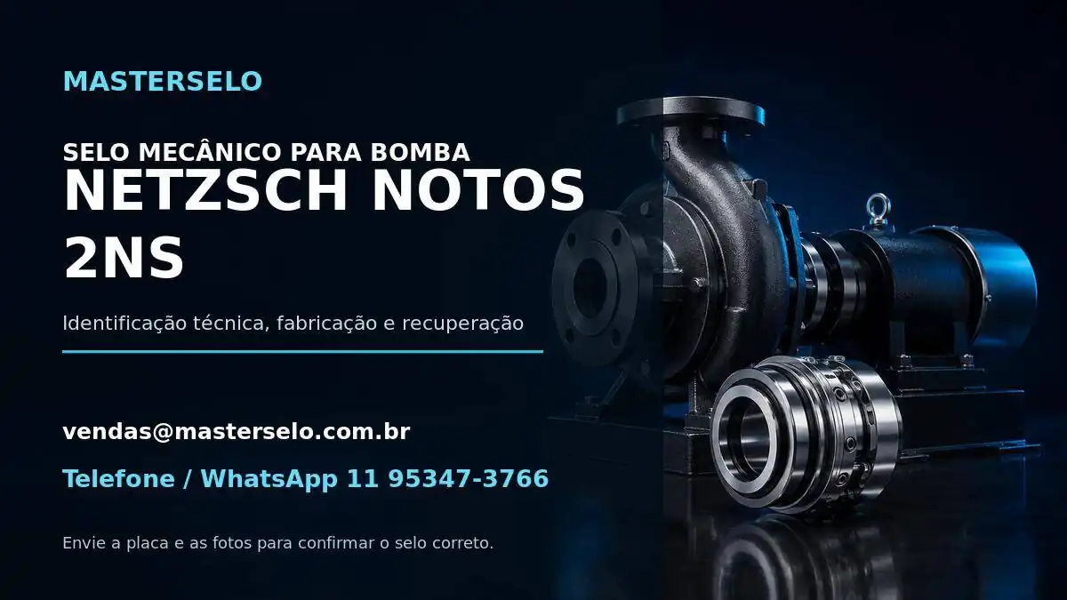 Imagem do modelo de bomba NETZSCH NOTOS 2NS usada na identificação do selo mecânico
