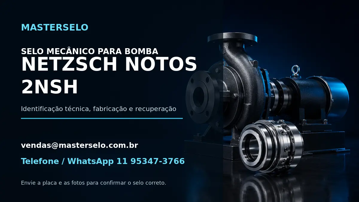 Imagem do modelo de bomba NETZSCH NOTOS 2NSH usada na identificação do selo mecânico