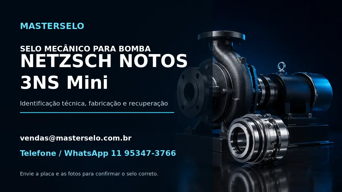 Imagem do modelo de bomba NETZSCH NOTOS 3NS Mini usada na identificação do selo mecânico