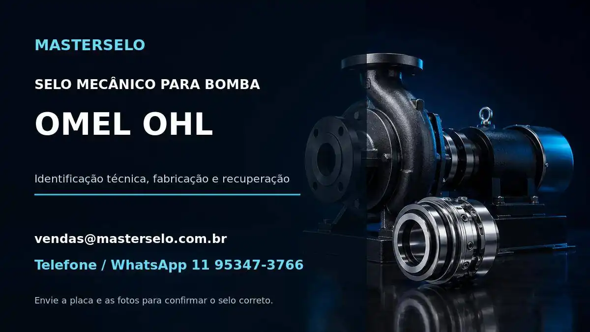 Imagem do modelo de bomba OMEL OHL usada na identificação do selo mecânico