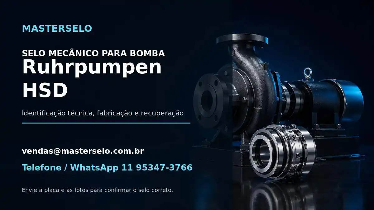 Imagem do modelo de bomba Ruhrpumpen HSD usada na identificação do selo mecânico