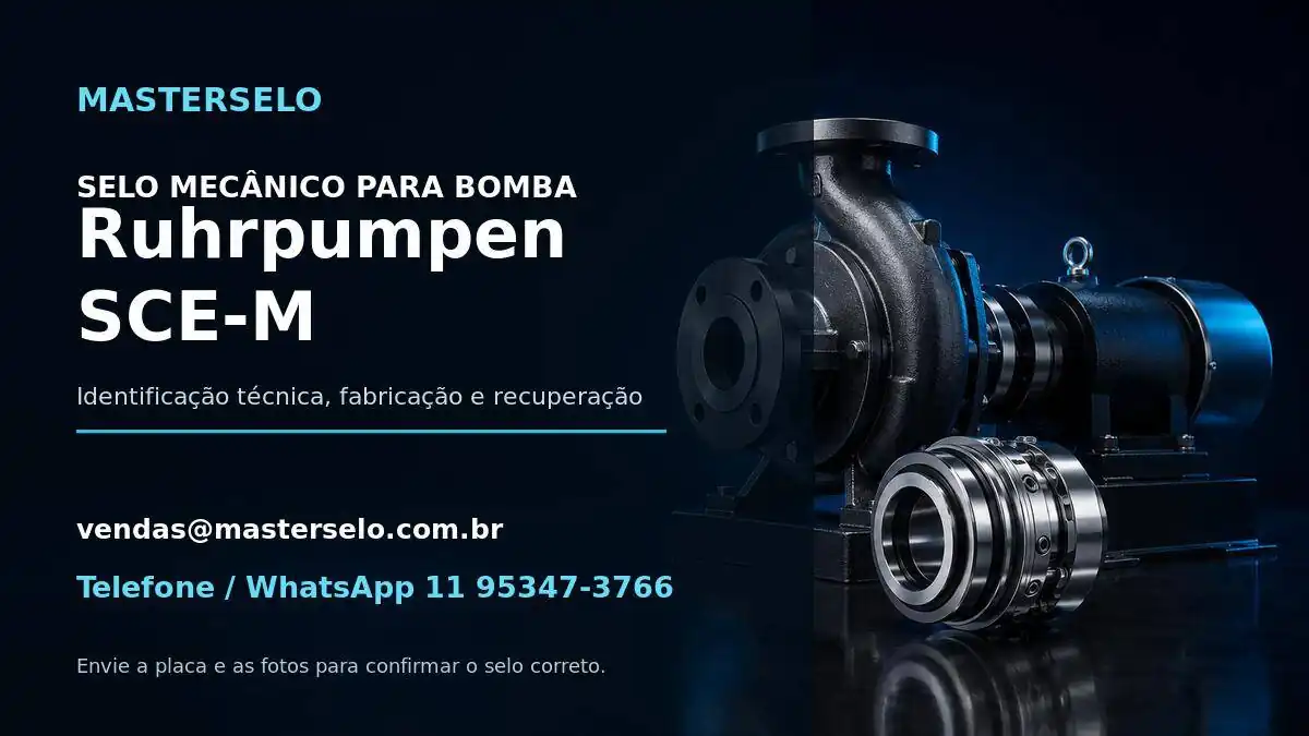 Imagem do modelo de bomba Ruhrpumpen SCE-M usada na identificação do selo mecânico