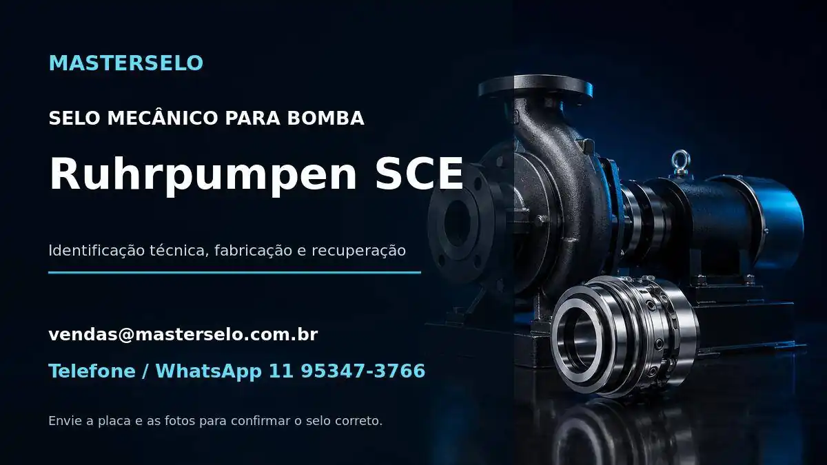 Imagem do modelo de bomba Ruhrpumpen SCE usada na identificação do selo mecânico