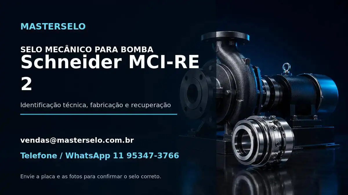 Imagem do modelo de bomba Schneider MCI-RE 2 usada na identificação do selo mecânico
