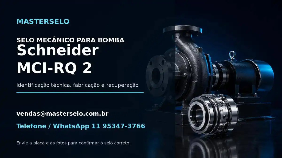 Imagem do modelo de bomba Schneider MCI-RQ 2 usada na identificação do selo mecânico