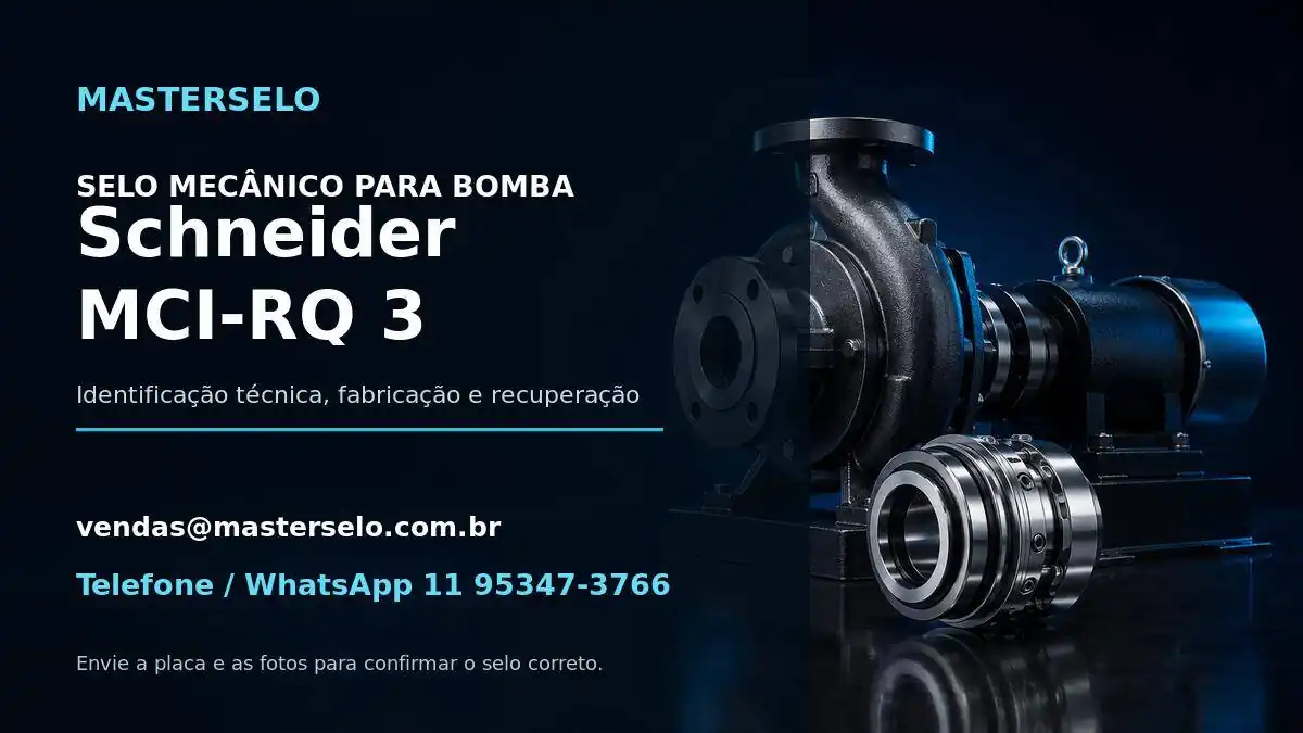 Imagem do modelo de bomba Schneider MCI-RQ 3 usada na identificação do selo mecânico