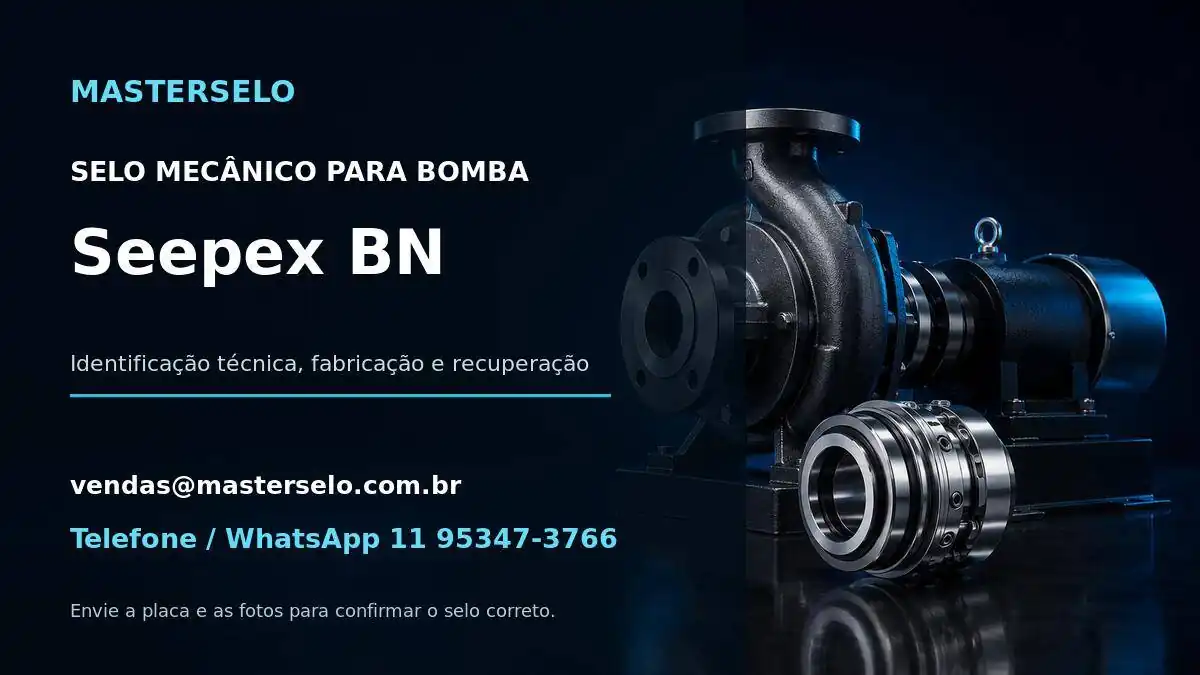 Imagem do modelo de bomba Seepex BN usada na identificação do selo mecânico