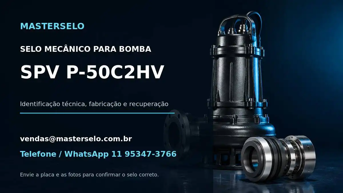 Imagem do modelo de bomba SPV P-50C2HV usada na identificação do selo mecânico