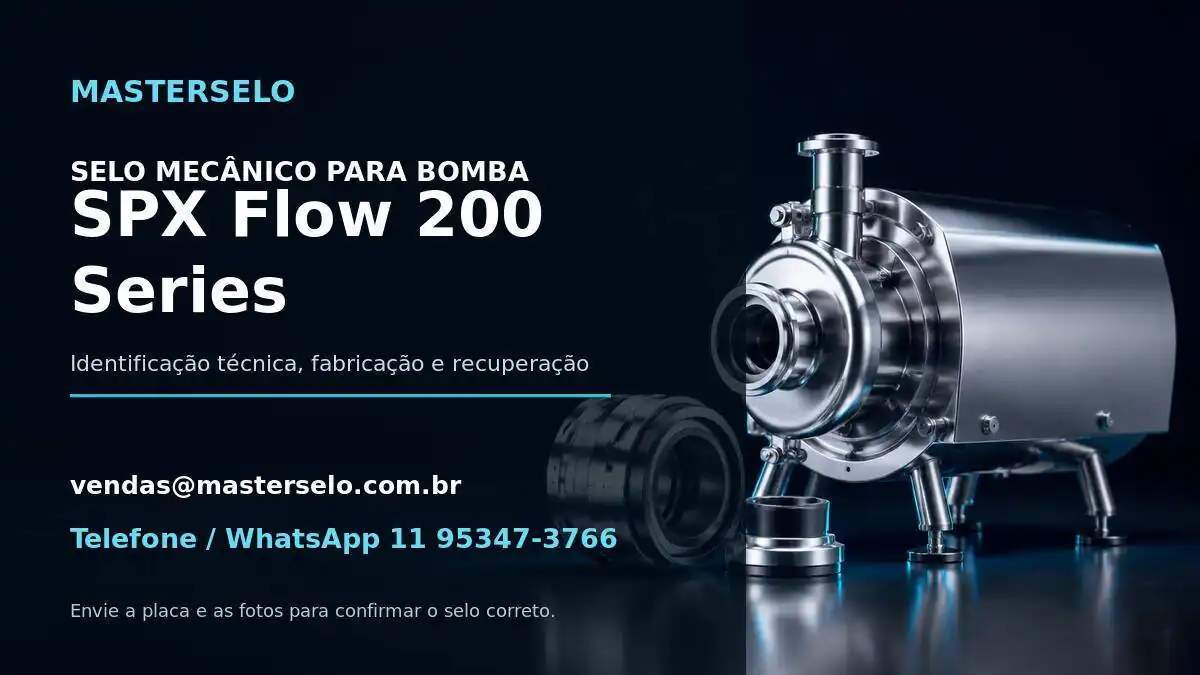 Imagem do modelo de bomba SPX Flow 200 Series usada na identificação do selo mecânico