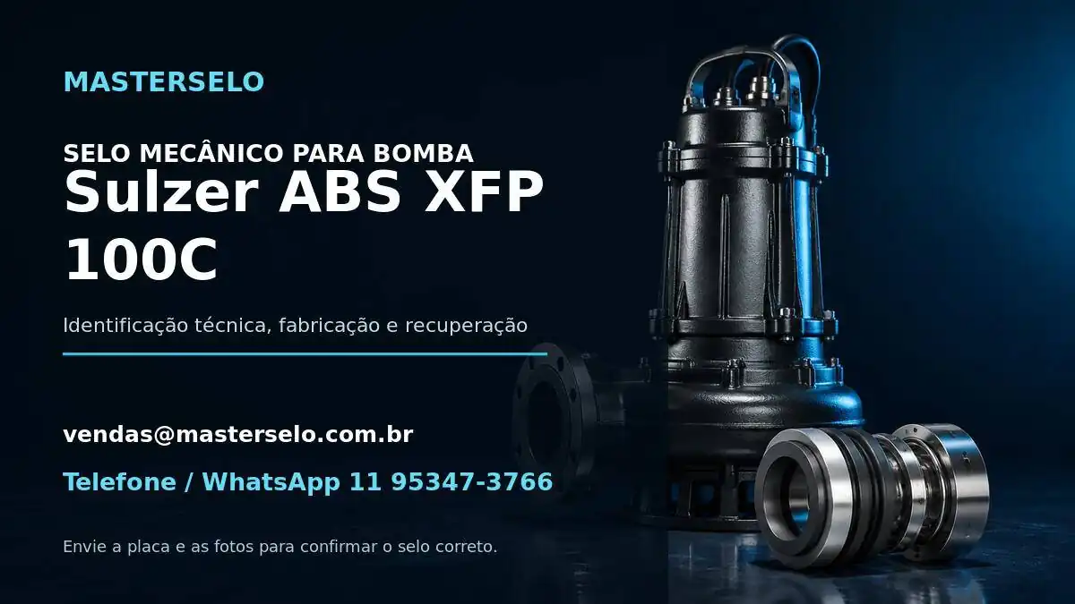 Imagem do modelo de bomba Sulzer ABS XFP 100C usada na identificação do selo mecânico