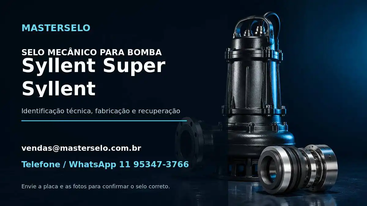 Imagem do modelo de bomba Syllent Super Syllent usada na identificação do selo mecânico