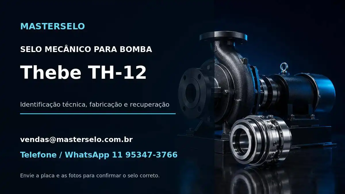 Imagem do modelo de bomba Thebe TH-12 usada na identificação do selo mecânico
