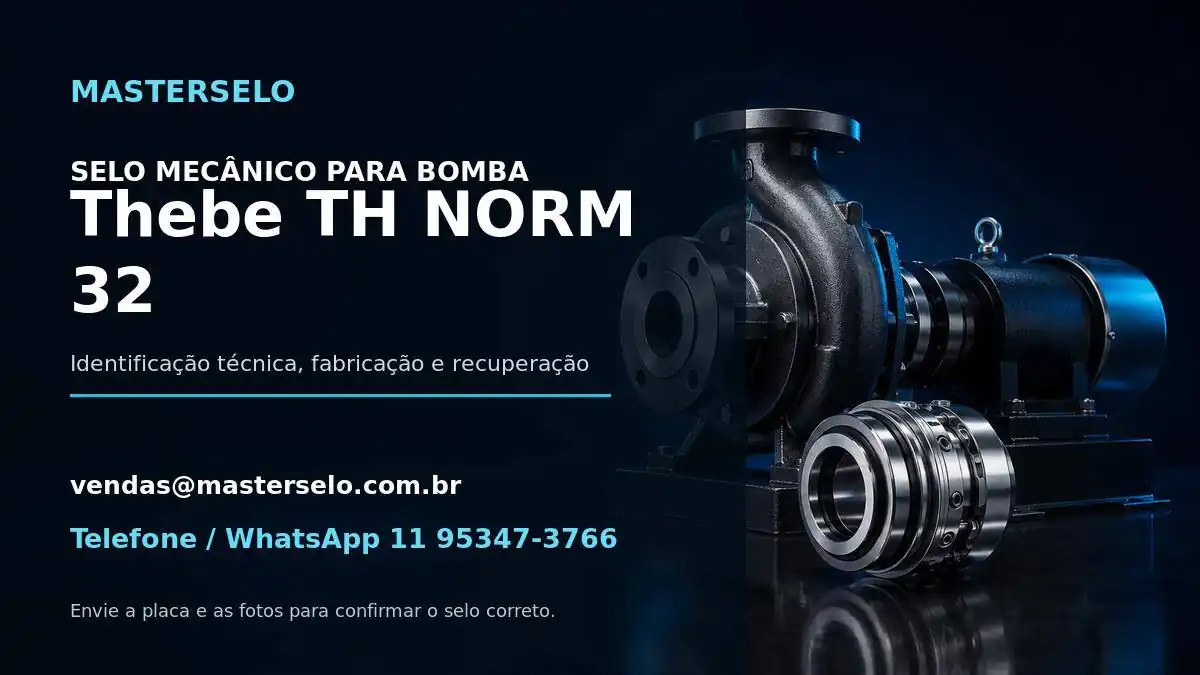 Imagem do modelo de bomba Thebe TH NORM 32 usada na identificação do selo mecânico