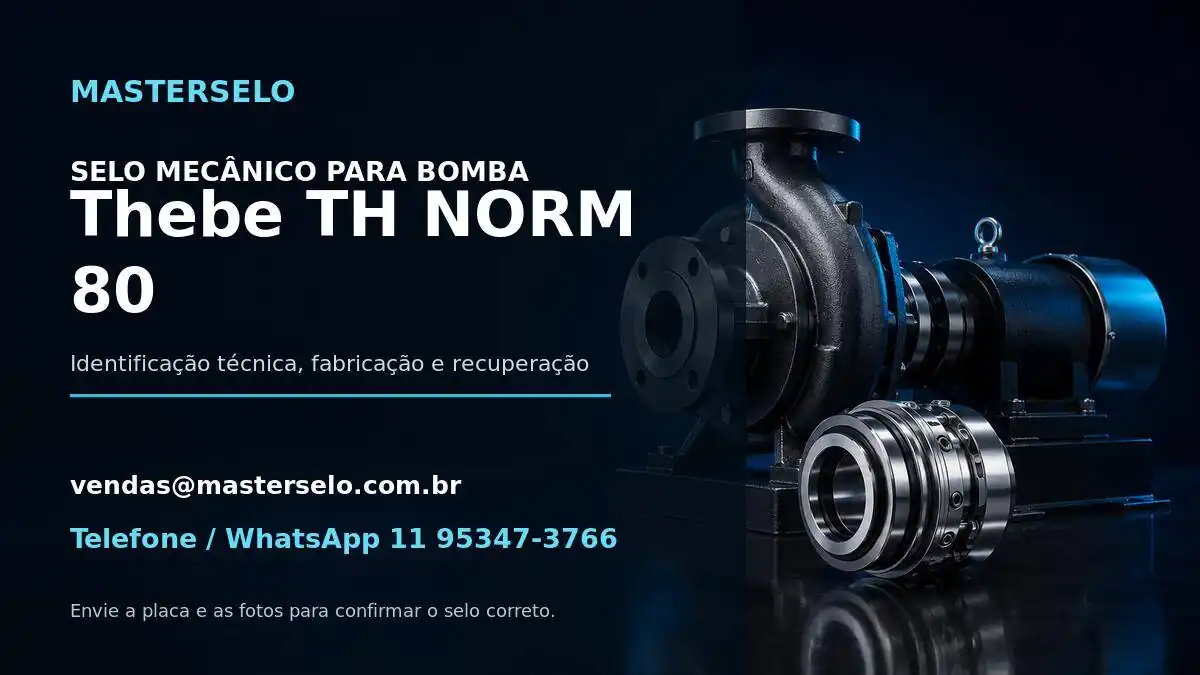 Imagem do modelo de bomba Thebe TH NORM 80 usada na identificação do selo mecânico
