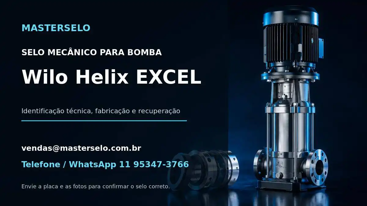 Imagem do modelo de bomba Wilo Helix EXCEL usada na identificação do selo mecânico