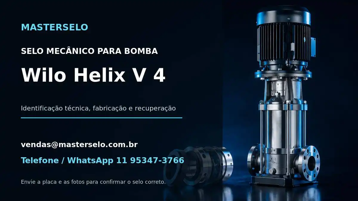 Imagem do modelo de bomba Wilo Helix V 4 usada na identificação do selo mecânico