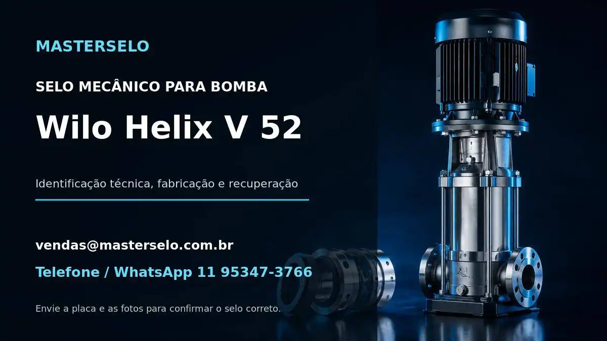 Imagem do modelo de bomba Wilo Helix V 52 usada na identificação do selo mecânico
