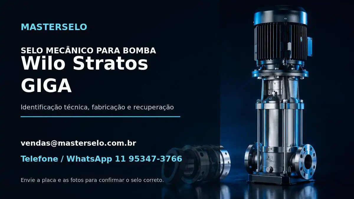 Imagem do modelo de bomba Wilo Stratos GIGA usada na identificação do selo mecânico